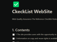 Website checklist html,css,js