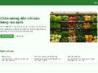 Website của hàng bán rau sạch