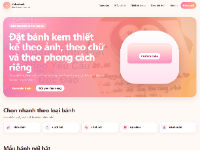 Website đặt bánh kem thiết kế theo yêu cầu