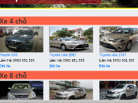 Website đặt xe du lịch online php thuần + báo cáo chi tiết