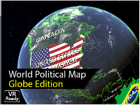 World Political Map - Globe Edition V.9.0.2