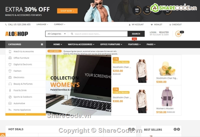 theme Magento,Aloshop,theme wordpress,aloshop magento