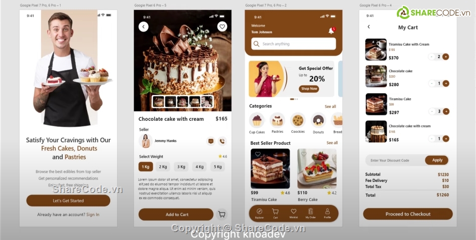 app android,ứng dụng android,bán bánh ngọt,bán bánh,code giá rẻ,app giá rẻ