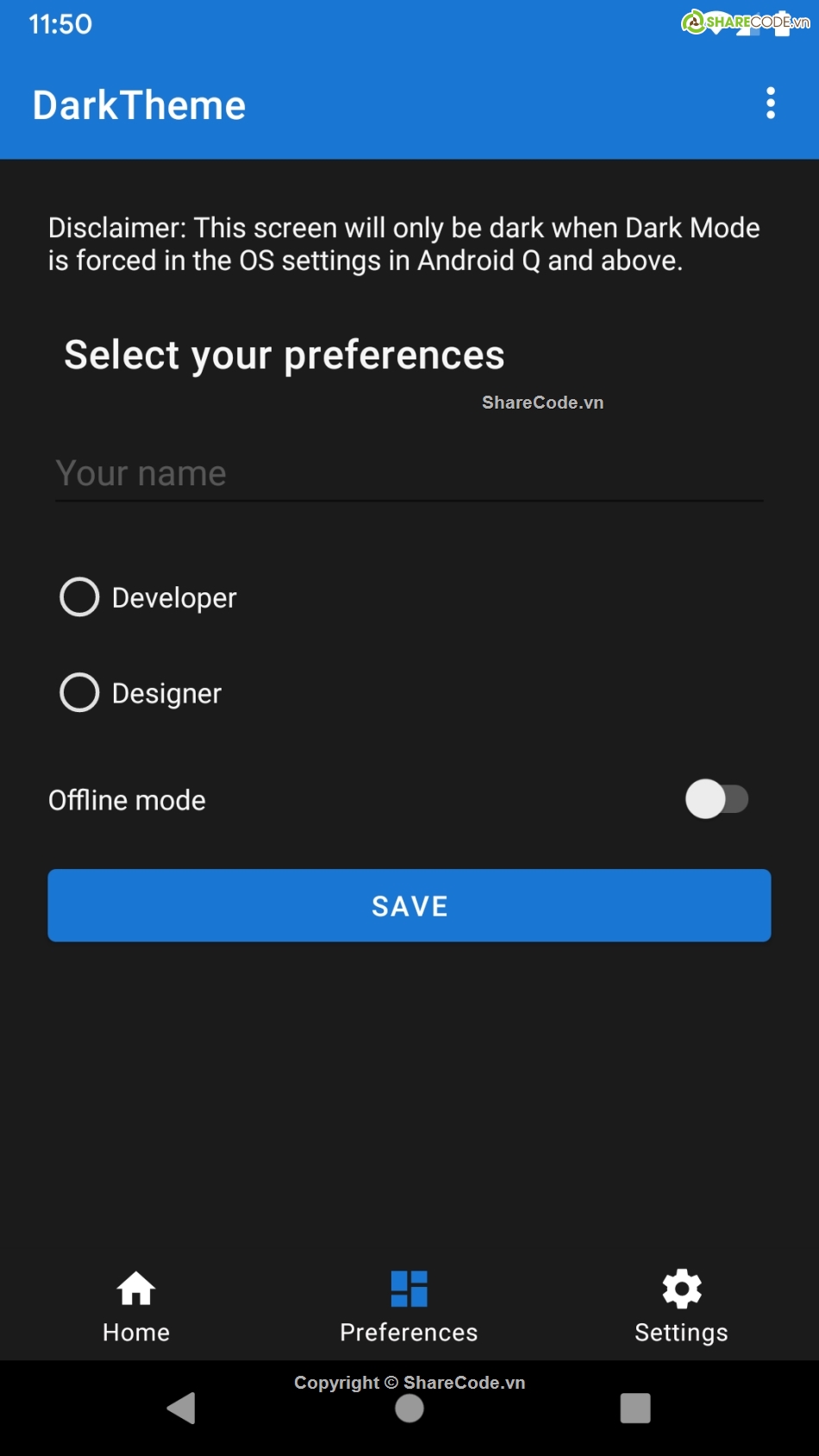 Android Dark Theme,Dark Theme,Code android Dark Theme