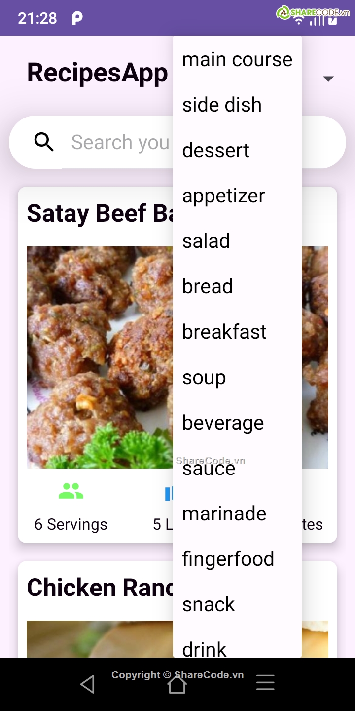code app món ăn,Code app Quick Meal,source code ứng dụng Quick Meal,source code ứng dụng món ăn