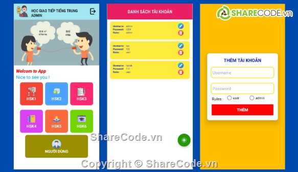App,app android java,sqlite,app android,java,app học