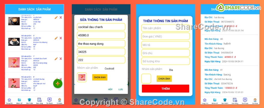 App,android sqlite,app android,android java,app bán hàng android,java