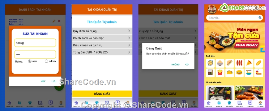 đồ án android,android,app android java,java,android java sqlite,app bán hàng android java