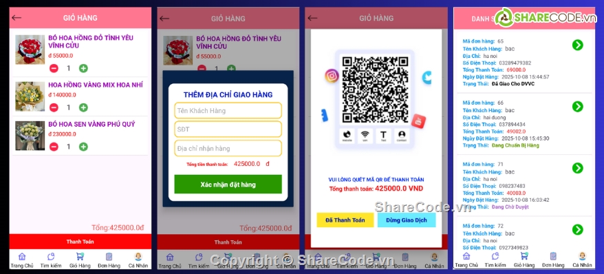 App,android,java,bán hoa,app bán hàng,app bán hàng android java