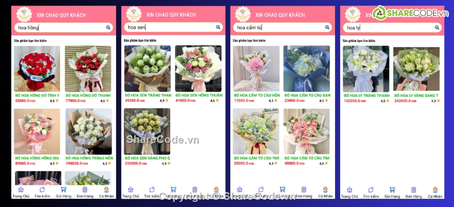 App,android,java,bán hoa,app bán hàng,app bán hàng android java