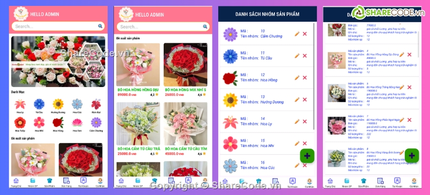 App,android,java,bán hoa,app bán hàng,app bán hàng android java