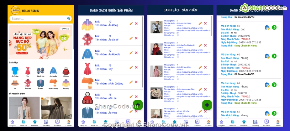 App,android,java,app bán hàng android,bán quần áo,app android java