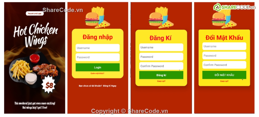 App,đồ án android,app đặt đồ ăn android,app android java,app bán hàng,đặt đồ ăn