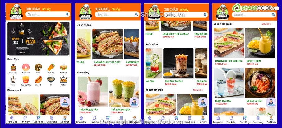 App,đồ án android,app đặt đồ ăn android,app android java,app bán hàng,đặt đồ ăn