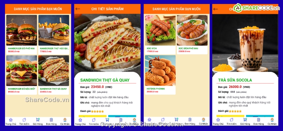 App,đồ án android,app đặt đồ ăn android,app android java,app bán hàng,đặt đồ ăn