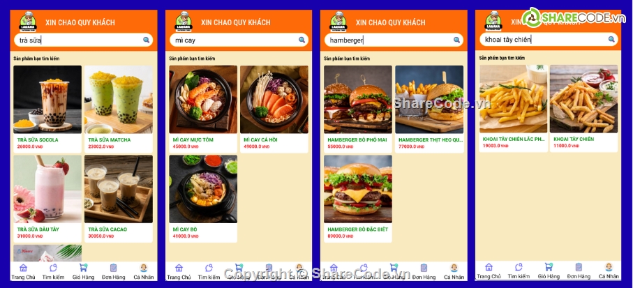 App,đồ án android,app đặt đồ ăn android,app android java,app bán hàng,đặt đồ ăn