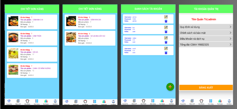 đồ án java,đồ án android,app java,app,app đặt hàng android,android java sqlite