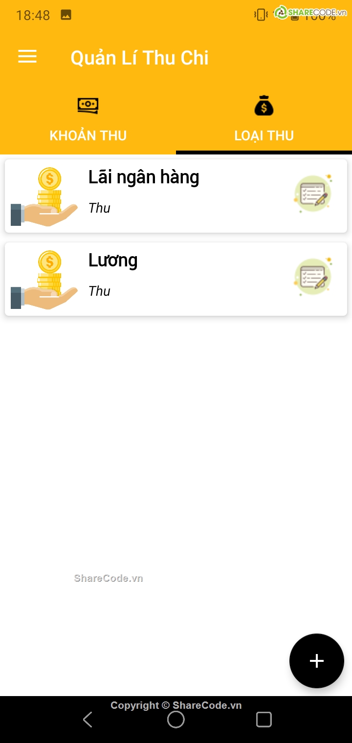 quản lý thu chi,chi tiêu android studio,quản lý chi tiêu cá nhân,source cod quản lý thu chi