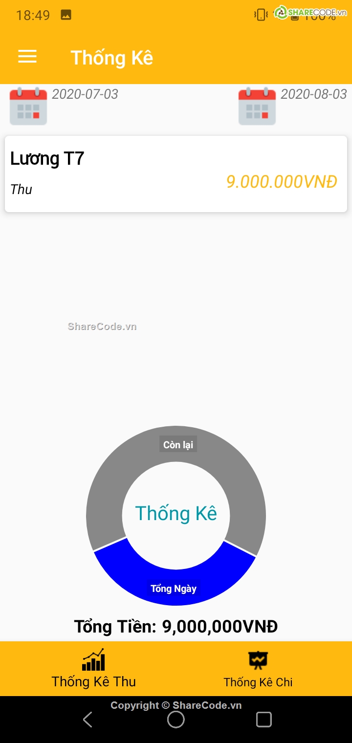 quản lý thu chi,chi tiêu android studio,quản lý chi tiêu cá nhân,source cod quản lý thu chi