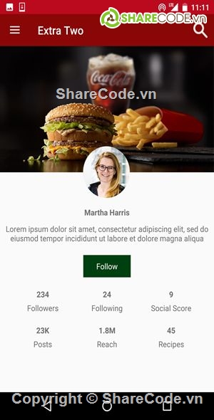 UI Android,Android studio project,Order food,Android Studio App UI Kit,Recipe v1.0