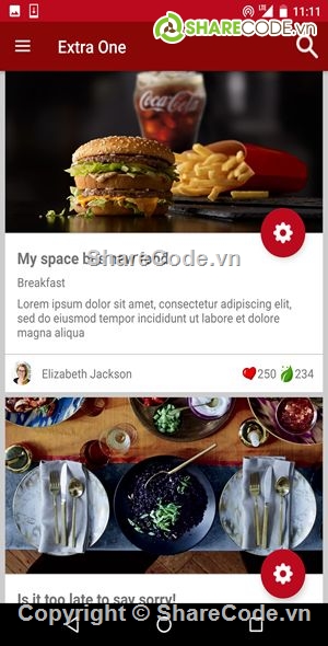 UI Android,Android studio project,Order food,Android Studio App UI Kit,Recipe v1.0