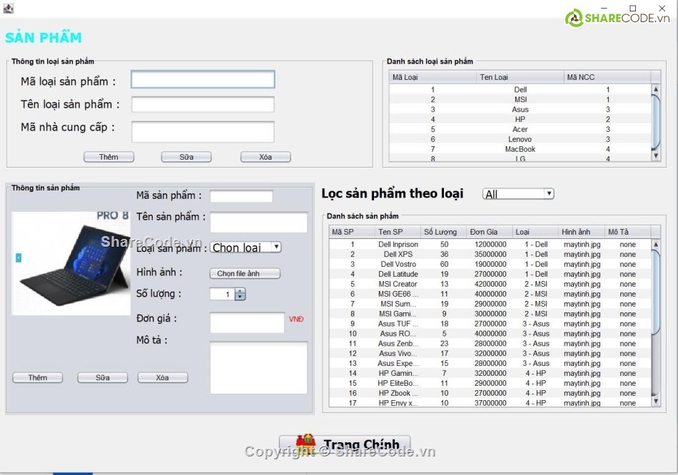 App Desktop JavaSwing,Eclipse,App Quản Lý Cửa Hàng JavaSwing,Quản lý cửa hàng bán máy tính