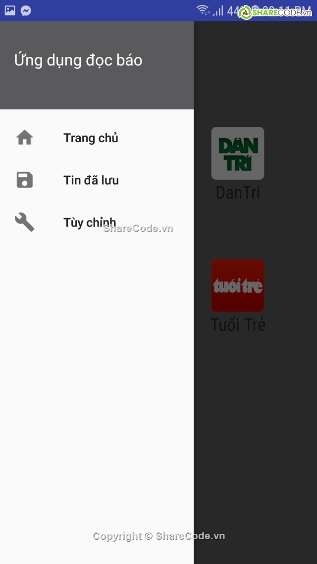 app android đọc báo online,đọc báo android,đồ án tốt nghiệp app đọc báo,ứng dụng đọc báo chí