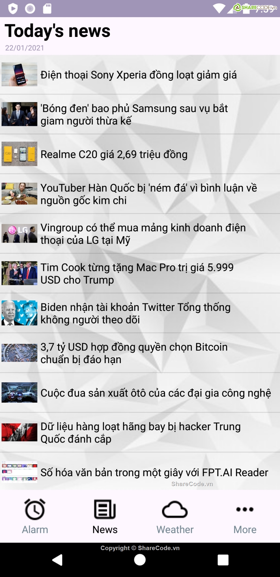 Đồng hồ,App,code đồng hồ báo thức,App báo thức nhắc nhở,App đọc báo,app android