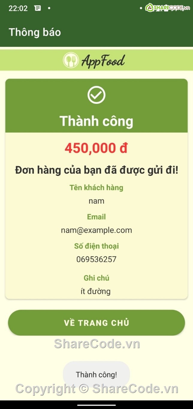 App đồ ăn,app android,app bán hàng,đặt đồ ăn,app đặt món ăn,nhà hàng