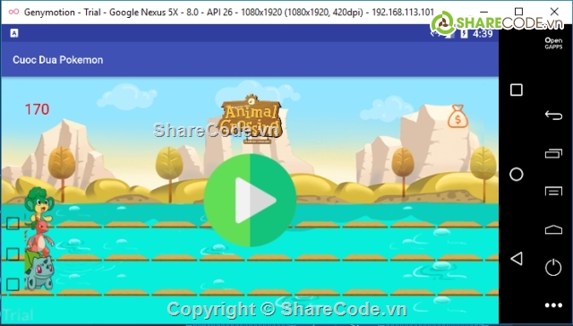 App game mini Android Studio,App game mini,ứng dụng android,game pokemon