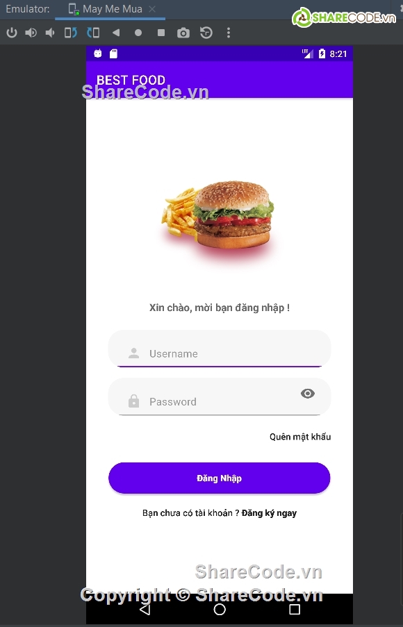 App Android món ăn,app food đồ ăn,code app món ăn,app món ăn food