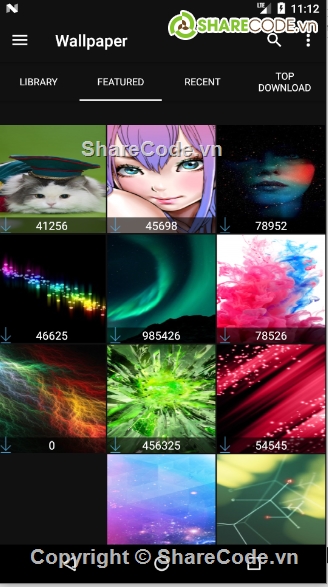 App Hình Nền,Grid view,custom Adapter,ứng dụng cài hình nền,ringtone master,Wallpaper pictures