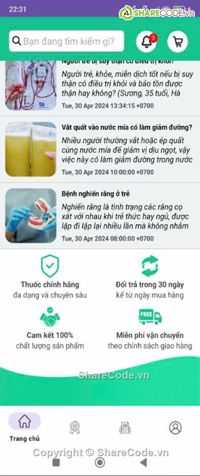 App Bán hàng,App Bán Thuốc Nodejs+Android,Ứng dụng Ecommerce Android