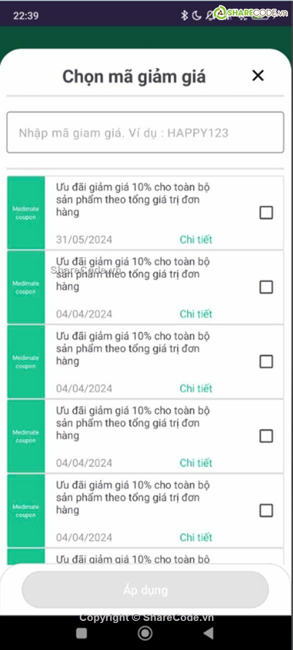 App Bán hàng,App Bán Thuốc Nodejs+Android,Ứng dụng Ecommerce Android