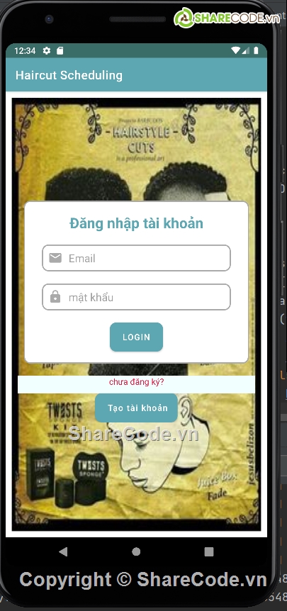 đặt lịch cắt tóc,app đặt lịch cắt tóc,booking,cắt tóc,quản lý tiệm cắt tóc,app android