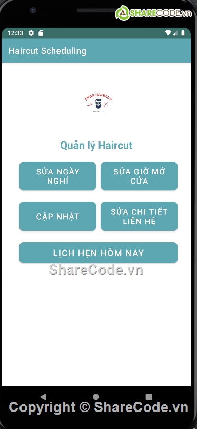 đặt lịch cắt tóc,app đặt lịch cắt tóc,booking,cắt tóc,quản lý tiệm cắt tóc,app android