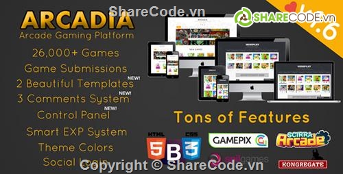 cổng game,web game online,code game,ARCADIA V1.6.6