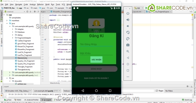 Assigment android fpt,quản lý chi tiêu cá nhân,code quản lý chi tiêu,source code quản lý chi tiêu