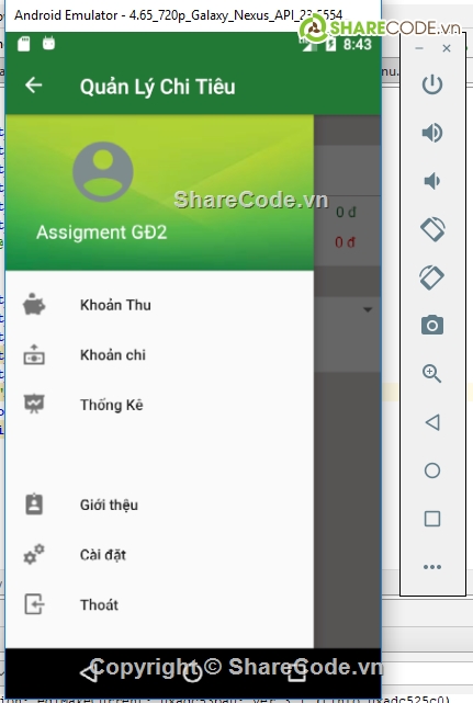 Assigment android fpt,quản lý chi tiêu cá nhân,code quản lý chi tiêu,source code quản lý chi tiêu