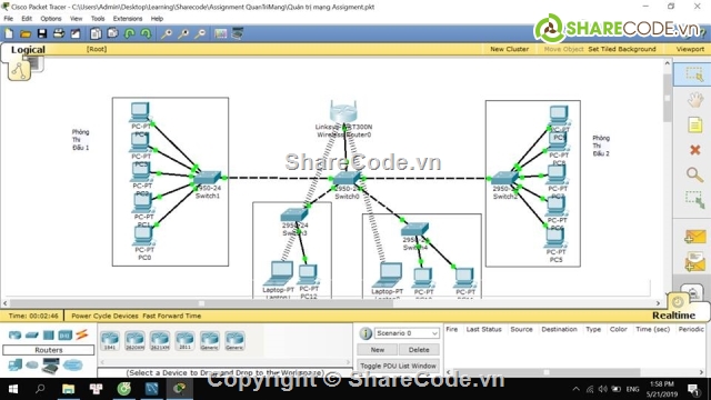 packet tracer,Quản trị mạng,fpt polytechnic,Assignment Quản trị mạng