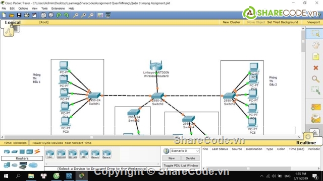 packet tracer,Quản trị mạng,fpt polytechnic,Assignment Quản trị mạng