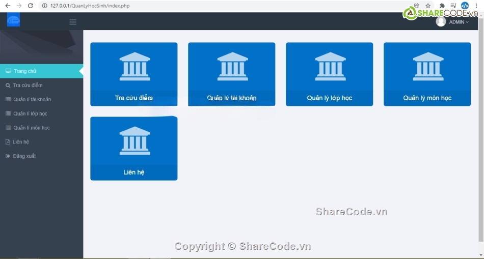 php thuần,web quản lý,bài tập lớn,web php