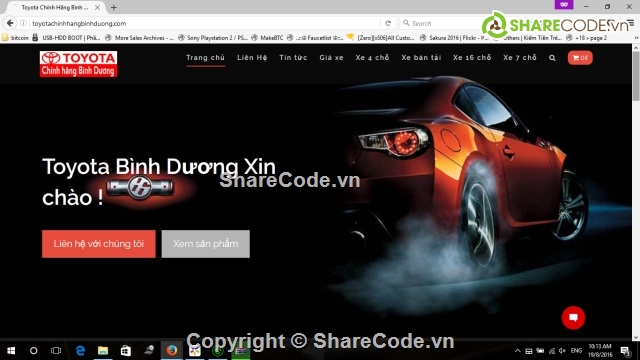 website bán hàng,mua bán xe hơi,web bán to,ô tô toyota,code web ban xe