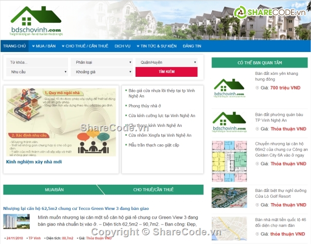 bất động sản,web bất động sản,website bất động sản
