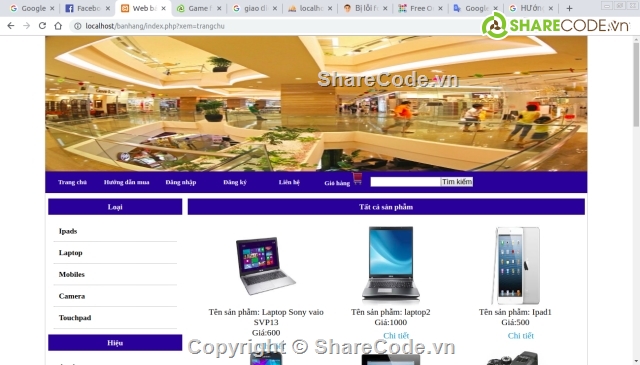 Bán hàng điện tử,website bán hàng,code web bán máy tính,Đồ án Web bán hàng