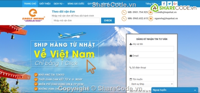 web công ty vận chuyển,web công ty,Code Ship hàng,vận chuyển hàng,toàn quốc