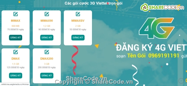 source code website,thiết kế website giá rẻ,Web Đăng Kí 4G Viettel Giá Rẻ,web đăng ký 4G