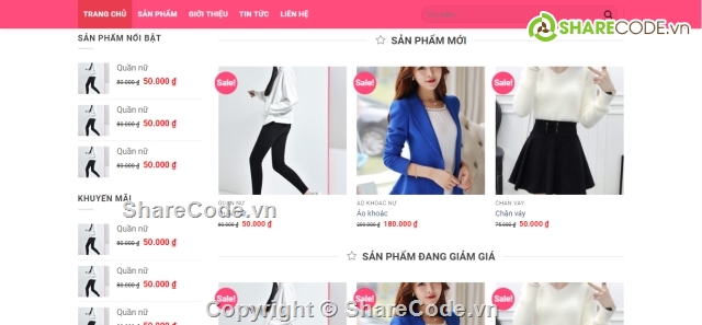 web thời trang,web thời trang online,web bán quần áo,code web bán quần áo,web bán quần áo nữ