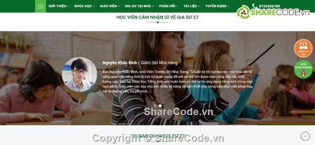 source code website,Website gia sư,website giáo dục,web giới thiệu,web trung tâm gia sư