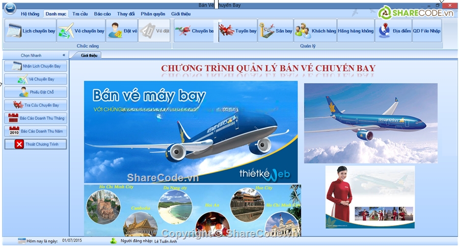 bán vé,chuyến bay,đầy đủ báo cáo